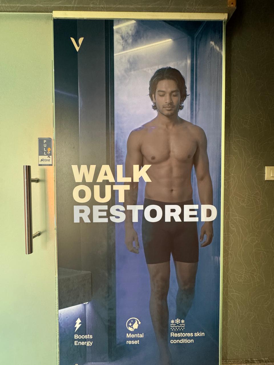 Walk Out Restored — recovery room entrance at VAURA Wellness