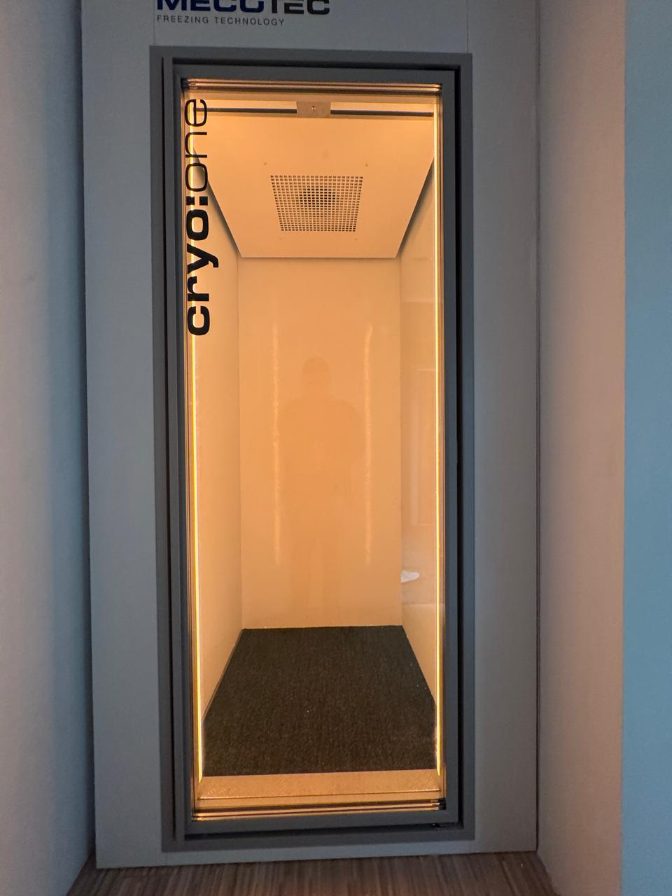 The whole body cryotherapy chamber at VAURA Wellness