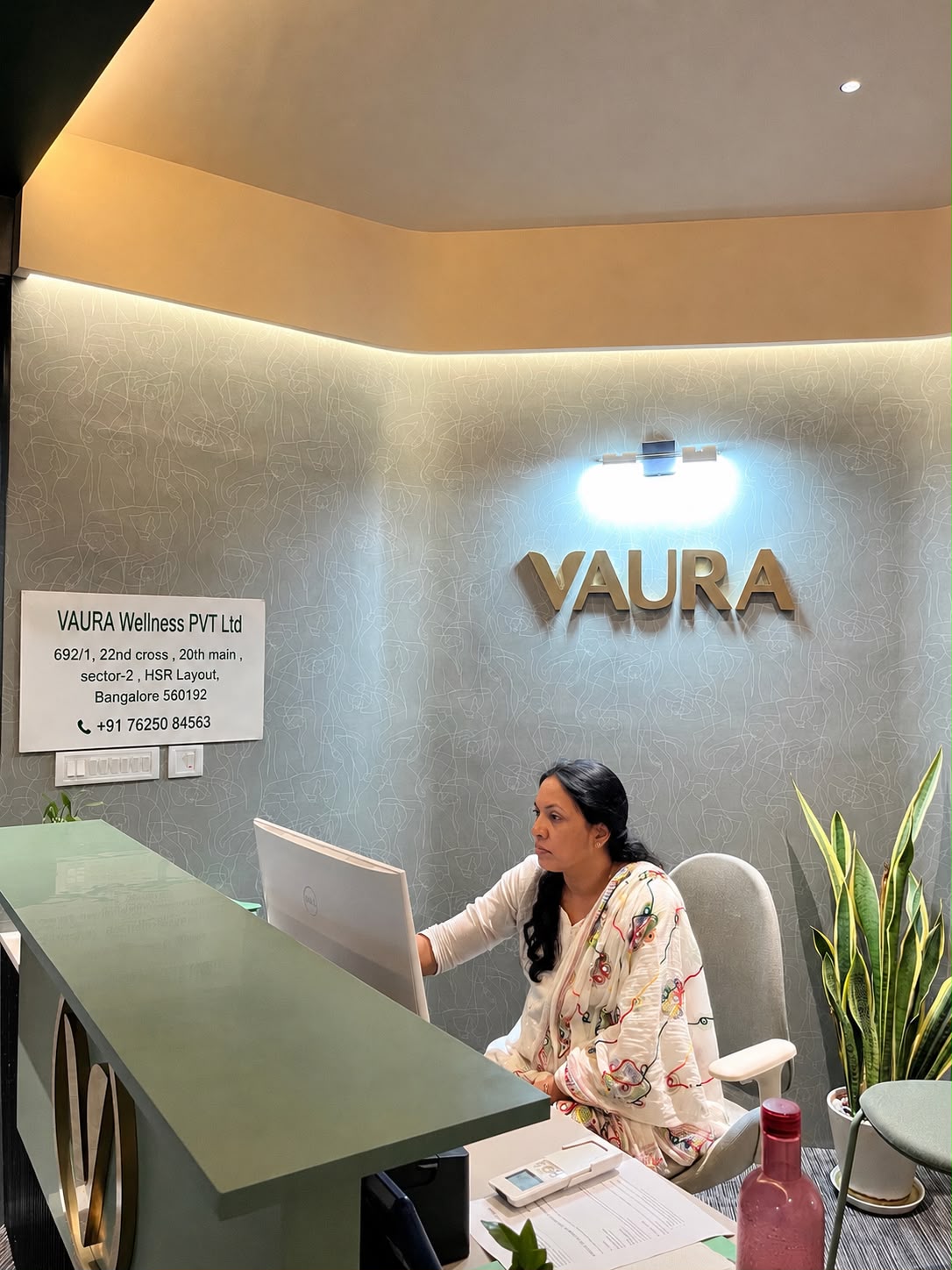 The VAURA Wellness reception in Sector 2, HSR Layout, Bengaluru